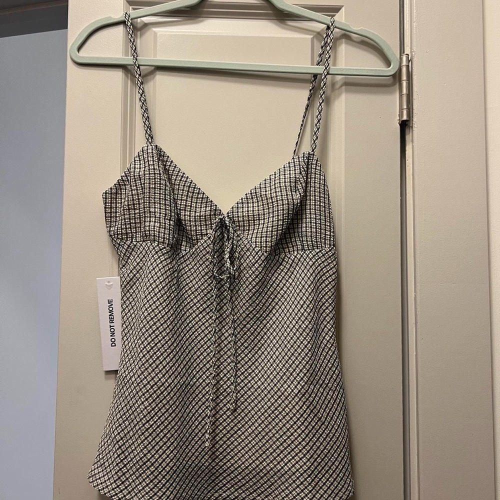 Princess Polly Black and White Checkered Blouse - Picture 3 of 3